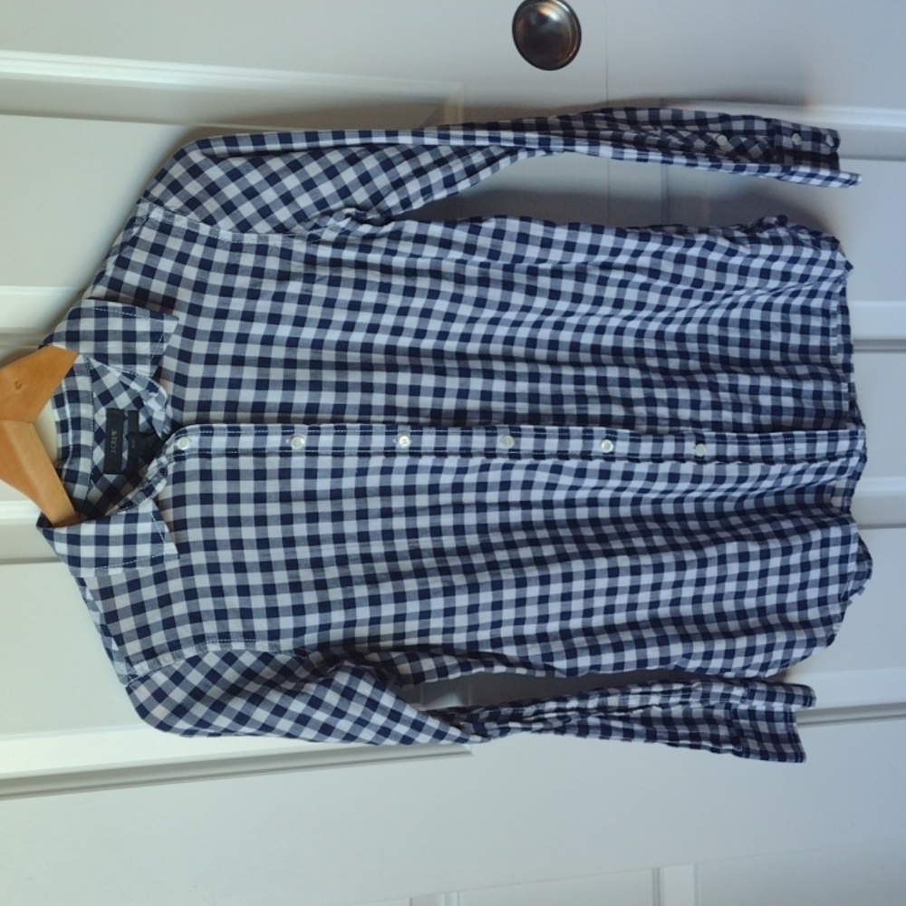 J Crew gingham boy shirt